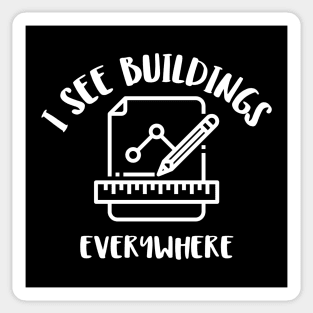 i see buildings everywhere Sticker